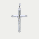 Crucifijo Tubular Liso Oro 14K